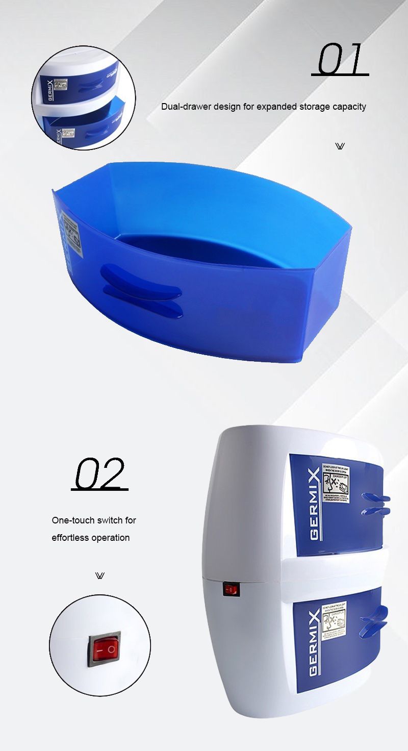 Double-tier pull-out disinfection cabinet