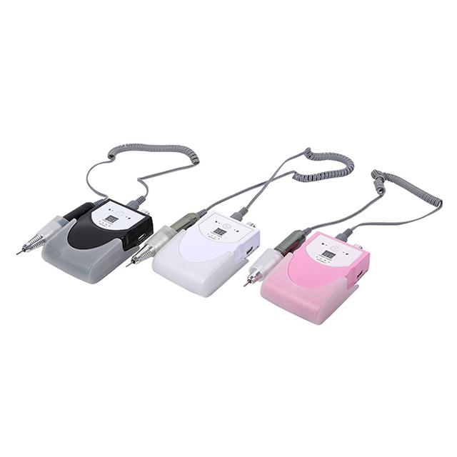 Juego de taladro de uñas recargable portátil blanco 25w 30000rpm